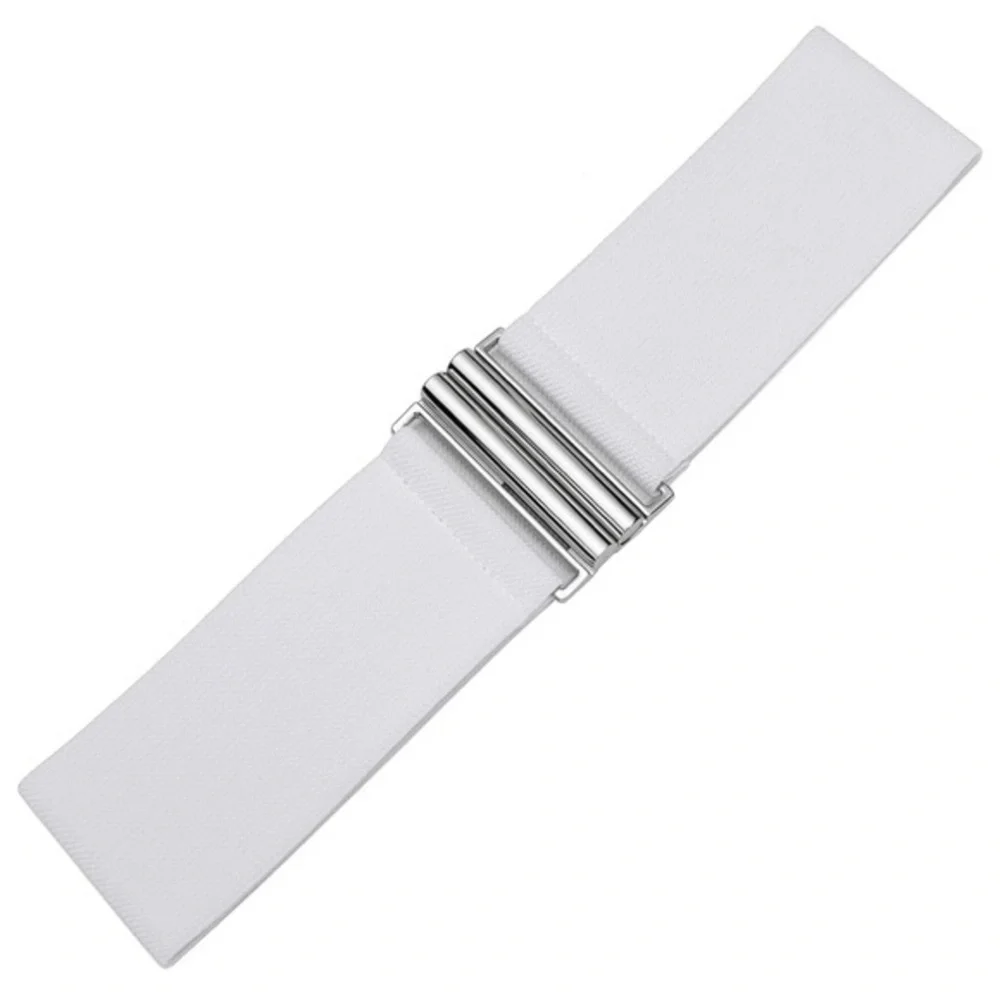 White Elastic Stretch Belt!